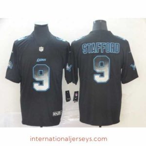 Finest Lions 9 Matthew Stafford Black Arch Smoke Vapor Untouchable Limited Jersey