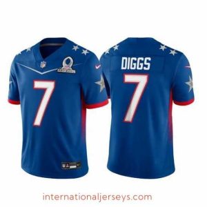 Top notch 2022 NFL Pro Bowl Dallas Cowboys #7 Trevon Diggs NFC Blue Jersey