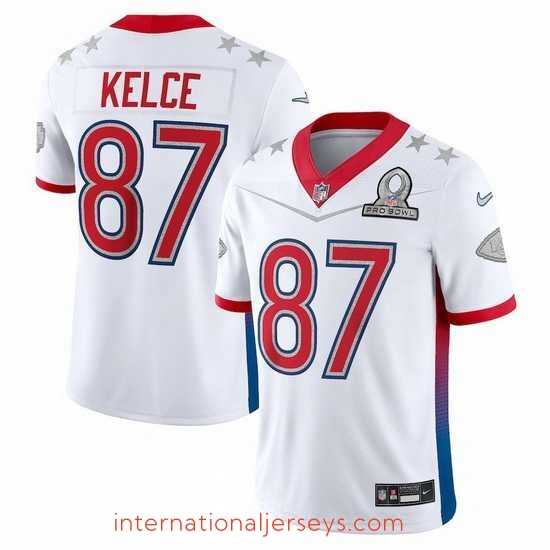 Top notch 2022 NFL Pro Bowl Kansas City Chiefs 87 Travis Kelce AFC White Jersey