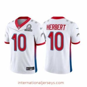 Outstanding 2022 NFL Pro Bowl Los Angeles Chargers #10 Justin Herbert AFC White Jersey