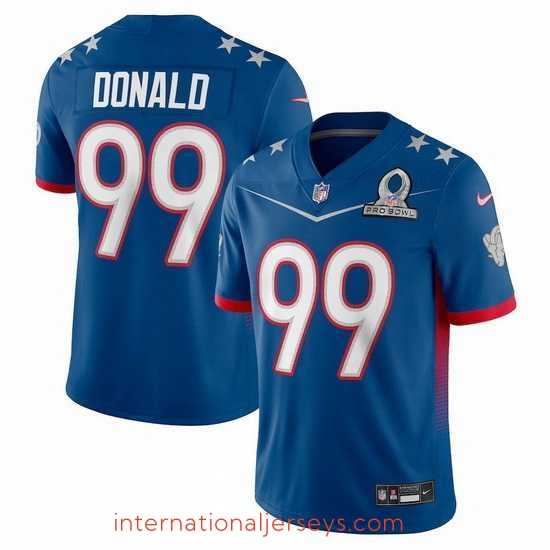 Superior 2022 NFL Pro Bowl Los Angeles Rams 99 Aaron Donald NFC Blue Jersey