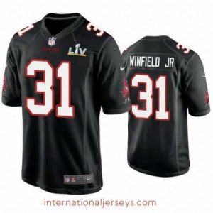 Top notch Antoine Winfield Jr. Buccaneers Black Super Bowl Lv Game Fashion Jersey
