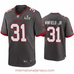 Finest Antoine Winfield Jr. Buccaneers Pewter Super Bowl Lv Game Jersey