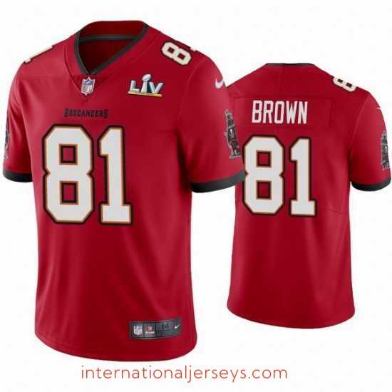 Finest Antonio Brown Buccaneers Red Super Bowl Lv Vapor Limited Jersey