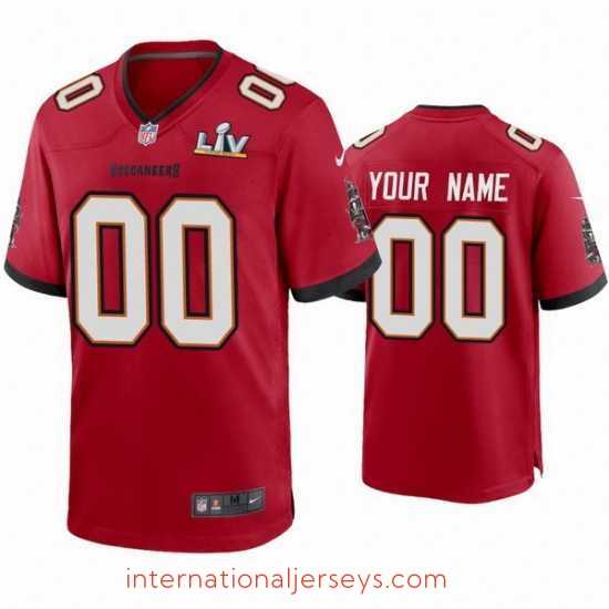 High quality Custom Buccaneers Red Super Bowl Lv Game Jersey