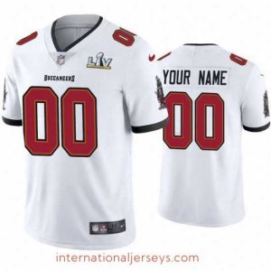 Finest Custom Buccaneers White Super Bowl Lv Vapor Limited Jersey