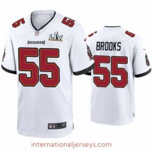 Exquisite Derrick Brooks Buccaneers White Super Bowl Lv Game Jersey