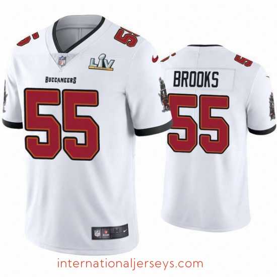 Finest Derrick Brooks Buccaneers White Super Bowl Lv Vapor Limited Jersey