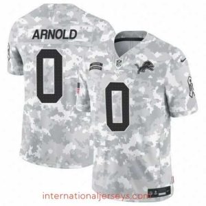 High quality Detroit Lions 0 Terrion Arnold 2024 F.U.S.E Arctic Camo Salute To Service Limited Stitched Football Jersey