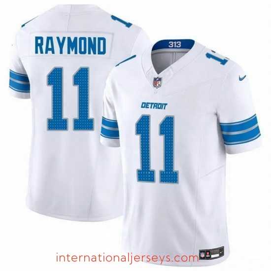 Finest Detroit Lions 11 Kalif Raymond White 2024 F.U.S.E Vapor Limited Stitched Jersey