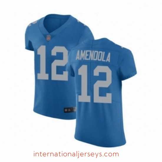 Premium Detroit Lions 12 Danny Amendola Blue Alternate Vapor Untouchable Elite Player Football Jersey