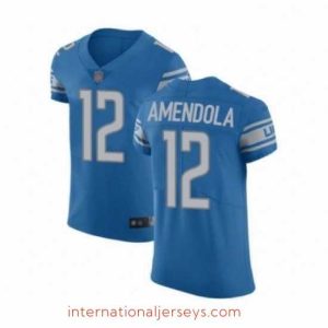 Superb Detroit Lions 12 Danny Amendola Blue Team Color Vapor Untouchable Elite Player Football Jersey