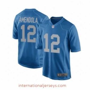 Superb Detroit Lions 12 Danny Amendola Game Blue Alternate Football Jersey