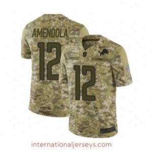 Superb Detroit Lions 12 Danny Amendola Limited Camo 2018 Salute to Service Football Jersey
