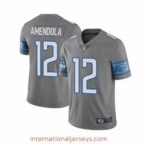 Exquisite Detroit Lions 12 Danny Amendola Limited Steel Rush Vapor Untouchable Football Jersey
