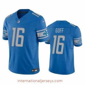 Top notch Detroit Lions 16 Jared Goff Blue 2023 F.U.S.E  Vapor Untouchable Limited Stitched Jersey