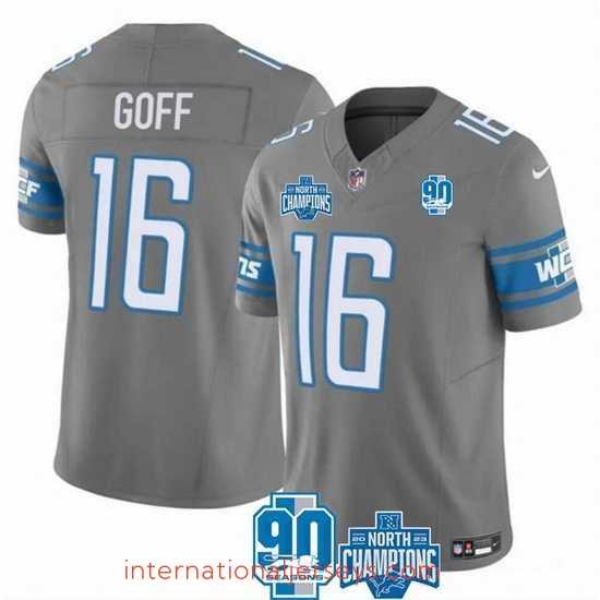 Outstanding Detroit Lions 16 Jared Goff Grey 2023 F.U.S.E Vapor Untouchable Limited Stitched Jersey
