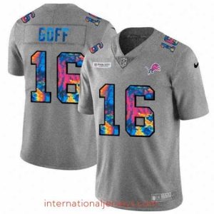 Superior Detroit Lions 16 Jared Goff Nike Multi Color 2020 NFL Crucial Catch NFL Jersey Greyheather