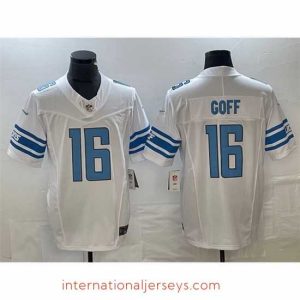 Superior Detroit Lions 16 Jared Goff White 2023 F.U.S.E  Vapor Untouchable Limited Stitched Jersey
