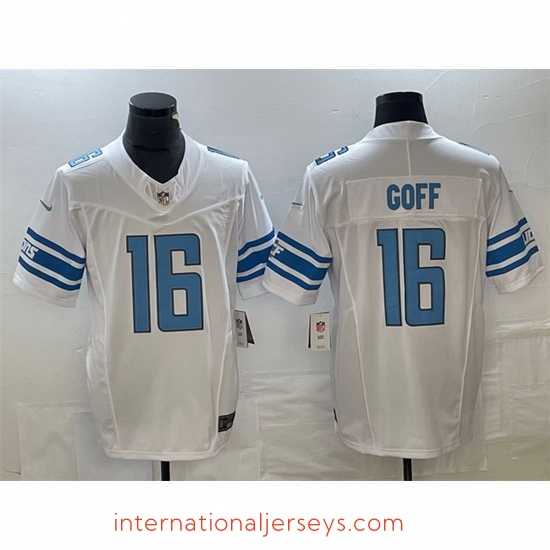 Superior Detroit Lions 16 Jared Goff White 2023 F.U.S.E Vapor Untouchable Limited Stitched Jersey