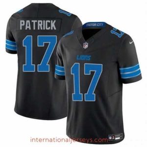 Outstanding Detroit Lions 17 Tim Patrickn Black 2024 F.U.S.E 2nd Alternate Vapor Limited Stitched Jersey