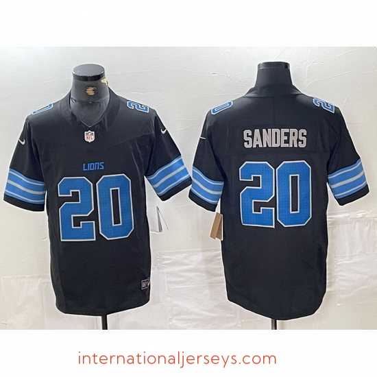 High quality Detroit Lions 20 Barry Sanders Black 2024 F.U.S.E 2nd Alternate Vapor Limited Stitched Jersey