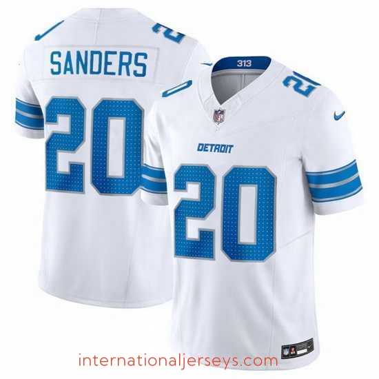 Finest Detroit Lions 20 Barry Sanders White 2024 F.U.S.E Vapor Limited Stitched Jersey