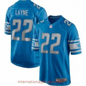 Outstanding Detroit Lions #22 Bobby Layne Blue Vapor Limited Stitched Jersey