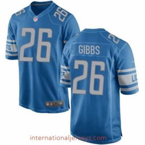 Finest Detroit Lions 26 Jahmyr Gibbs Nlue 2023 Draft Stitched Game Jersey