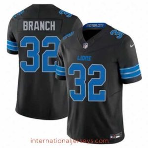 Outstanding Detroit Lions 32 Brian Branch Black 2023 F.U.S.E Vapor Untouchable Limited Stitched Jersey