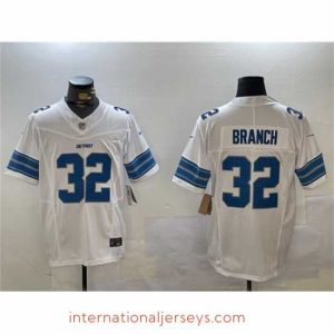 High quality Detroit Lions 32 Brian Branch White 2024 F.U.S.E  Vapor Limited Stitched Jersey