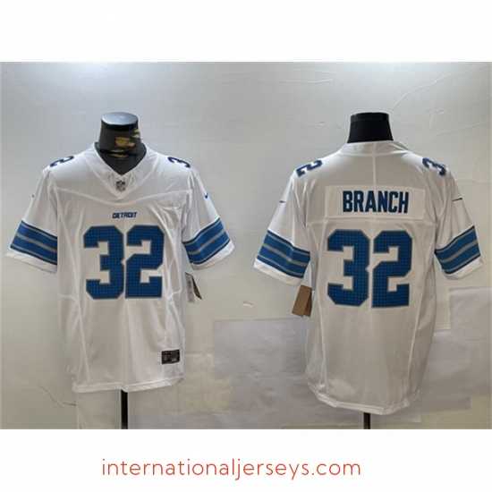 High quality Detroit Lions 32 Brian Branch White 2024 F.U.S.E Vapor Limited Stitched Jersey