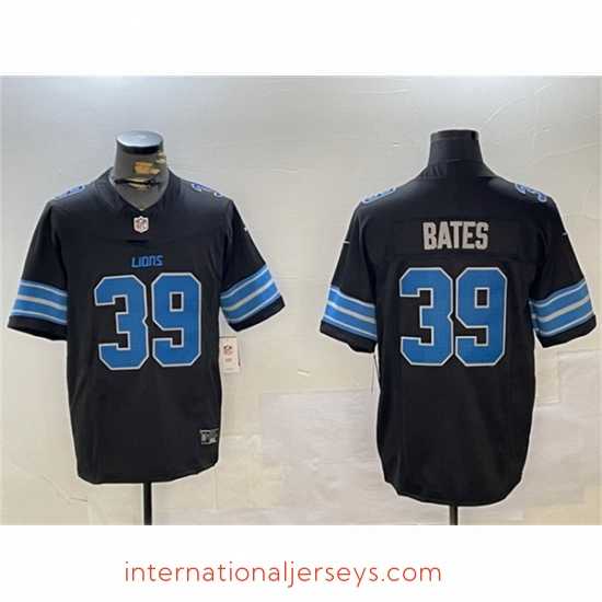 Exquisite Detroit Lions 39 Jake Bates Black 2024 F.U.S.E 2nd Alternate Vapor Limited Stitched Jersey