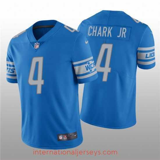 High quality Detroit Lions 4 DJ Chark Jr Blue Vapor Untouchable Limited Stitched Jersey