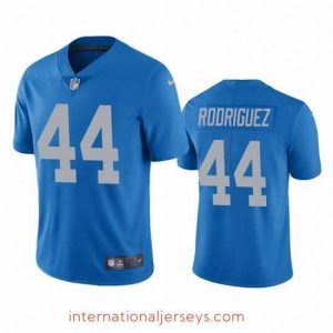 Superb Detroit Lions 44 Malcolm Rodriguez Blue Vapor Untouchable Limited Stitched JerseyS