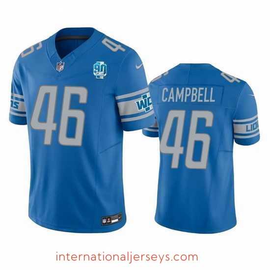 Exceptional Detroit Lions 46 Jack Campbell Blue 2023 F.U.S.E 90th Anniversary Vapor Untouchable Limited Stitched Jersey