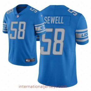 Superior Detroit Lions 58 Penei Sewell 2021 NFL Draft Vapor Limited Jersey   Light Blue
