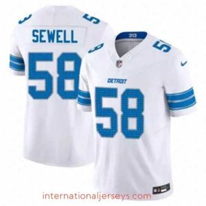 High quality Detroit Lions 58 Penei Sewell White 2024 F.U.S.E Alternate Vapor Limited Stitched Jersey