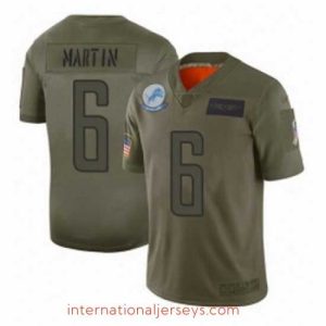 Exquisite Detroit Lions 6 Sam Martin Limited Camo 2019 Salute to Service Football Jersey
