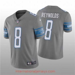 Exceptional Detroit Lions 8 Josh Reynolds Grey Vapor Untouchable Limited Stitched Jersey