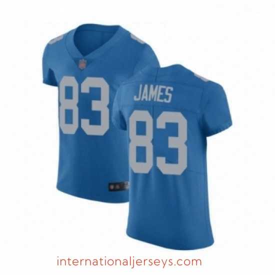 Finest Detroit Lions 83 Jesse James Blue Alternate Vapor Untouchable Elite Player Football Jersey