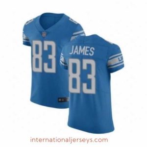 Superb Detroit Lions 83 Jesse James Blue Team Color Vapor Untouchable Elite Player Football Jersey