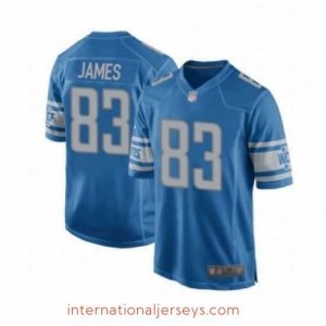 Exceptional Detroit Lions 83 Jesse James Game Blue Team Color Football Jersey
