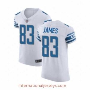 Finest Detroit Lions 83 Jesse James White Vapor Untouchable Elite Player Football Jersey