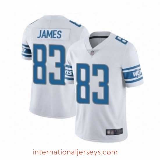 Top notch Detroit Lions 83 Jesse James White Vapor Untouchable Limited Player Football Jersey