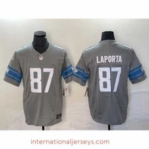 Exceptional Detroit Lions 87 Sam LaPorta Grey 2023 F.U.S.E  Vapor Untouchable Limited Stitched Jersey