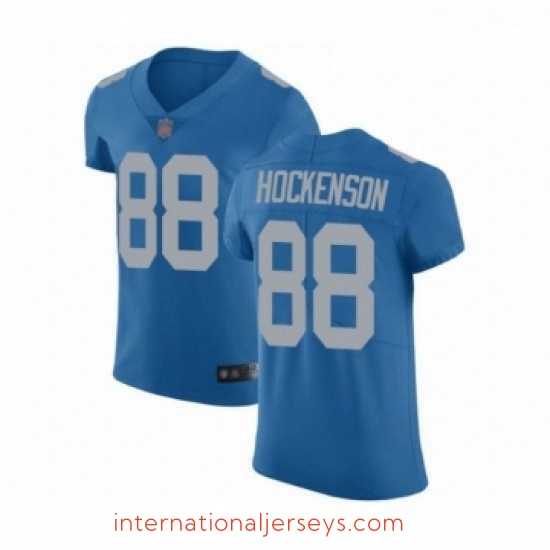Superb Detroit Lions 88 TJ Hockenson Blue Alternate Vapor Untouchable Elite Player Football Jersey