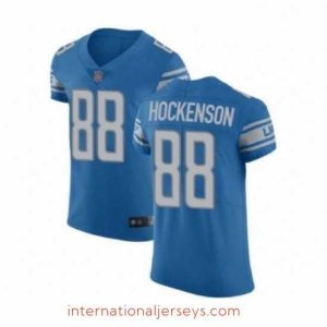 High quality Detroit Lions 88 TJ Hockenson Blue Team Color Vapor Untouchable Elite Player Football Jersey