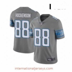 Finest Detroit Lions 88 TJ Hockenson Limited Steel Rush Vapor Untouchable Football Jersey