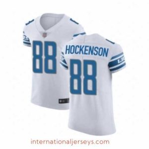 Exceptional Detroit Lions 88 TJ Hockenson White Vapor Untouchable Elite Player Football Jersey
